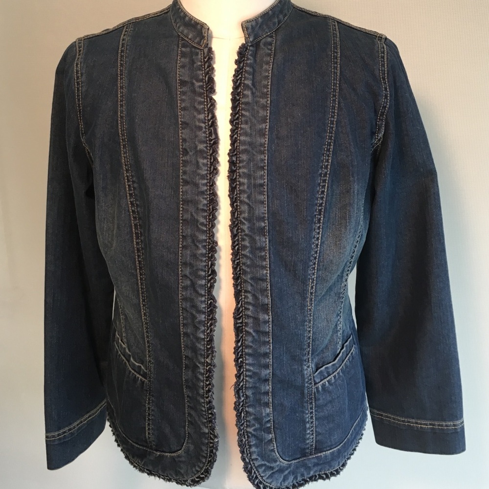 Chico's 2 Platinum Denim Jacket